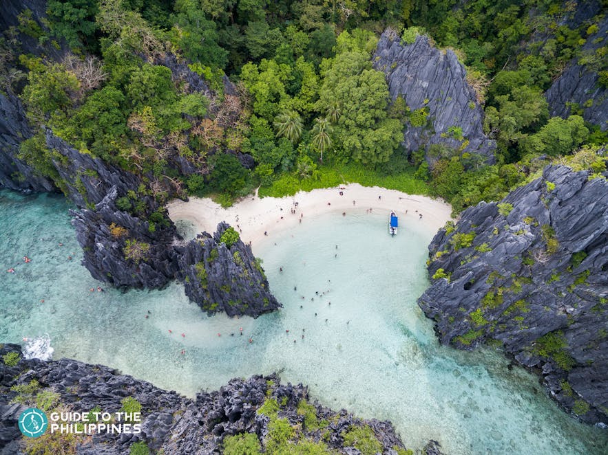 Hidden Beach in El Nido, Palawan, Philippines
