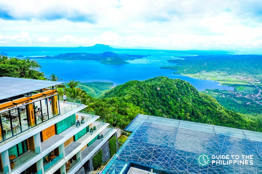 hotel overlooking the Taal Lake and Taal Volcano