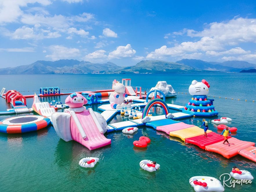 Inflatables area at Inflatable Island in Zambales
