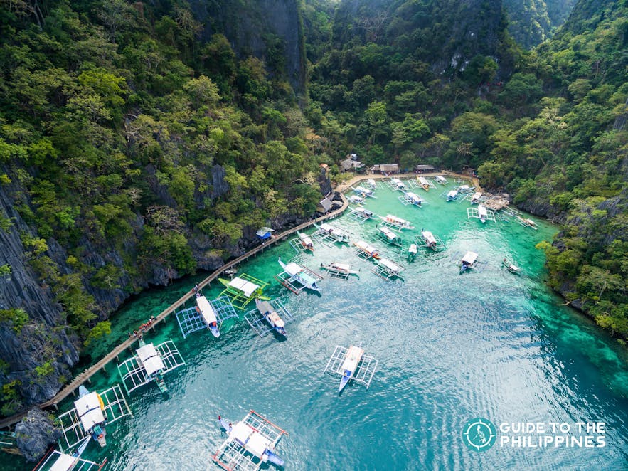 Coron, Palawan is accessible via flights or ferry