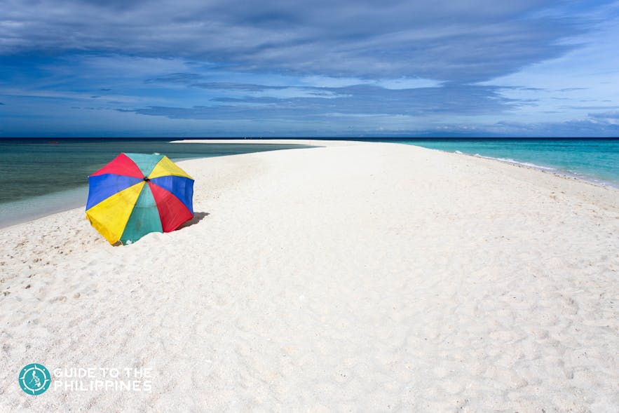 Colorful umbrella in Camiguin White Island