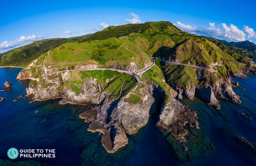 Aerial view of the Chawa View Deck in Batanes