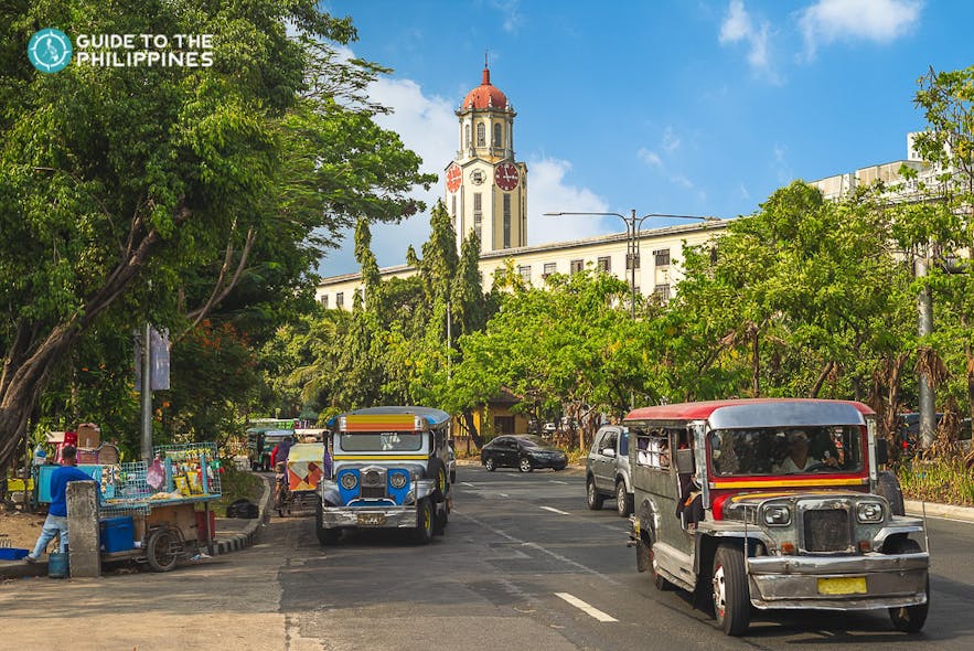 Jeepneys passing by the Manila City Hall