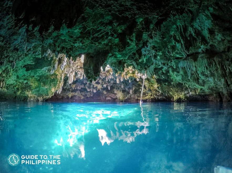 Cabagnow Cave Pool, locally known as Kabagno Cave, is famours for its crystal clear waters