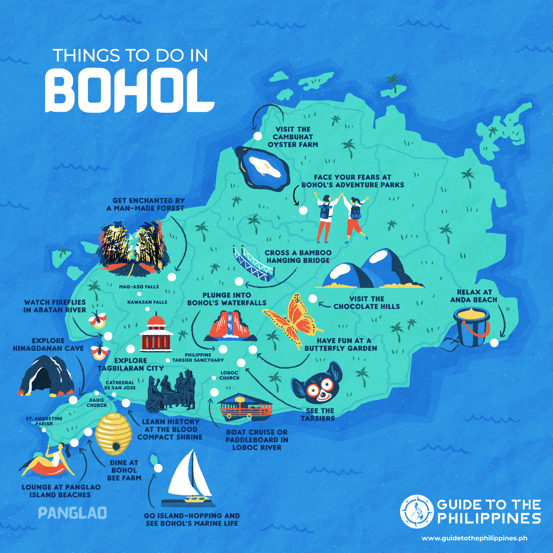 Top Things To Do In Bohol Philippines Map Png