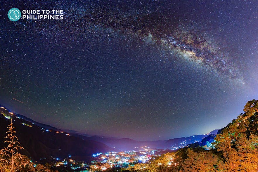 Baguio City's starry night at the Mines View Park