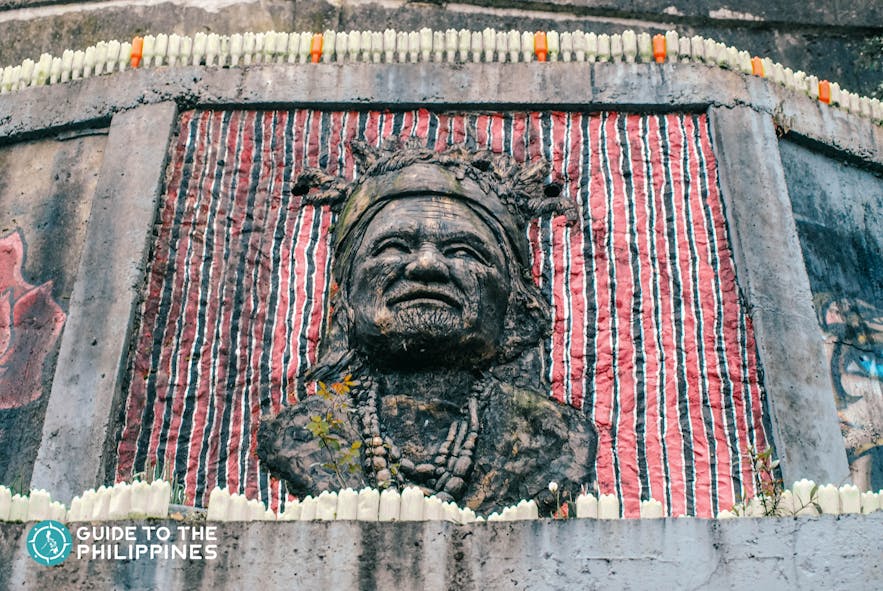 Face sculpture of a Cordilleran local at Tam-Awan Village