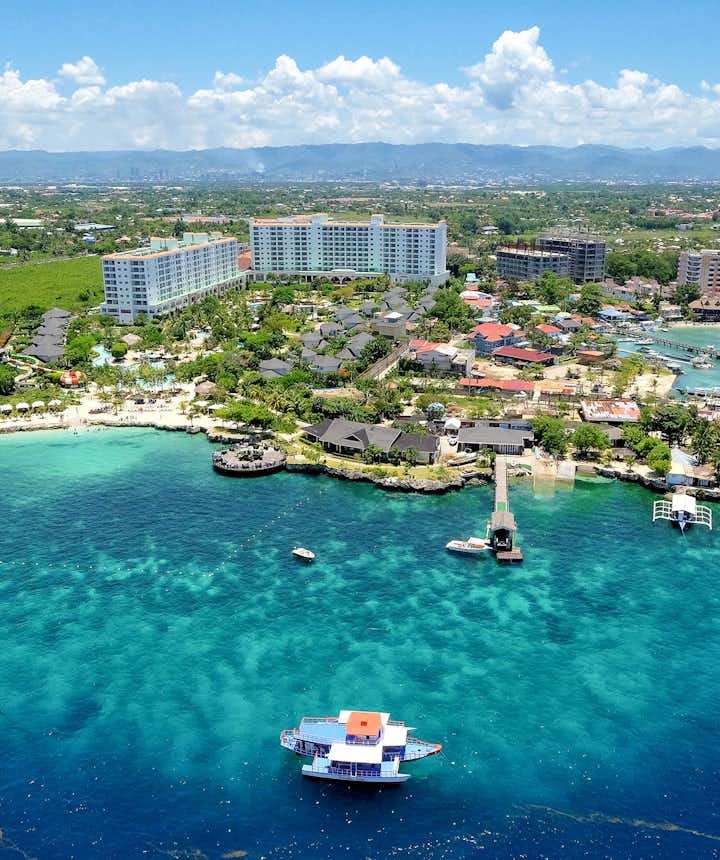 Top view of Mactan Island in Cebu, Philippines