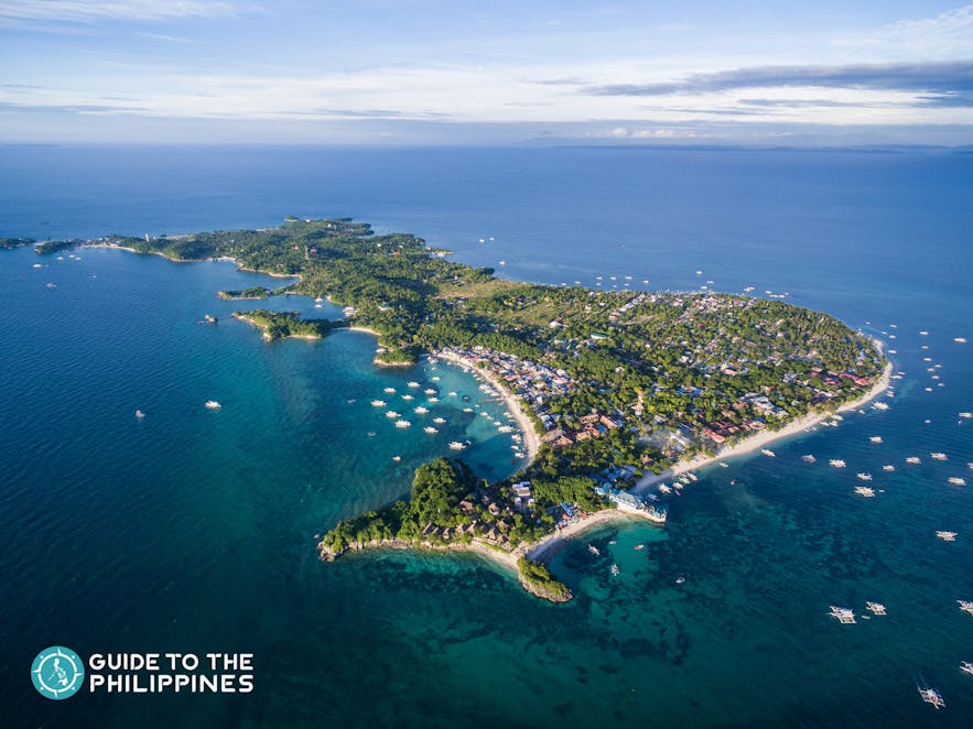 Aerial shot of Malapascua Island