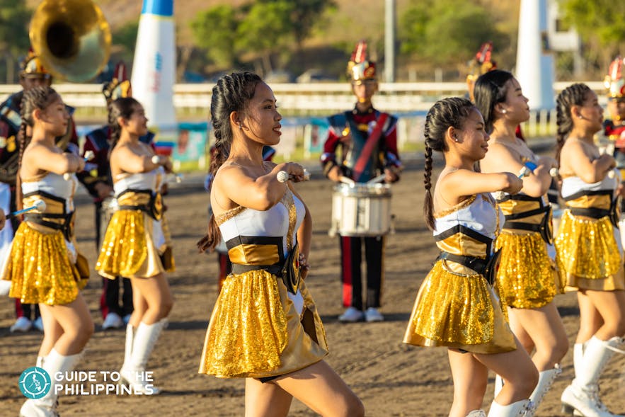Majorettes at the Hot Air Balloon Festival in Cavite, Philippines