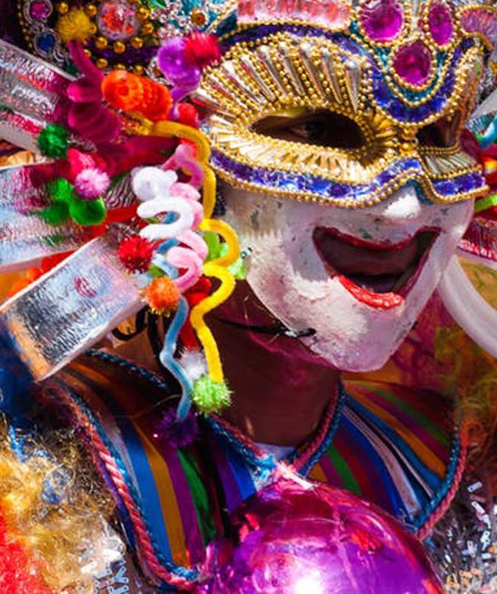 Smiling mask at the Masskara Festival, Bacolod City. 