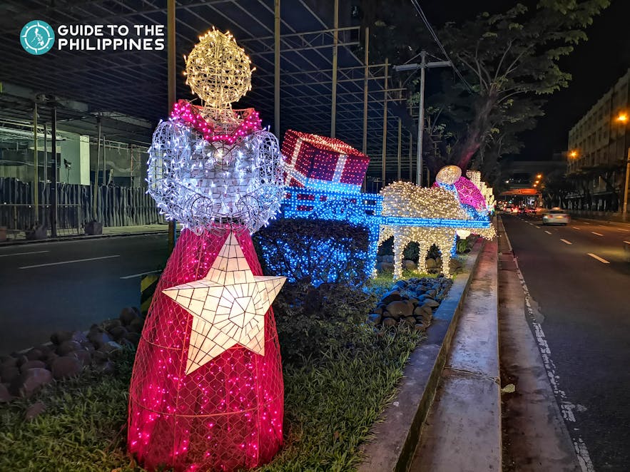 Street Christmas lights along Buendia, Makati City