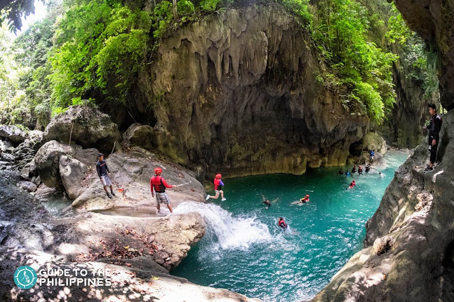 Canyoneering in Kawasan Falls, Cebu