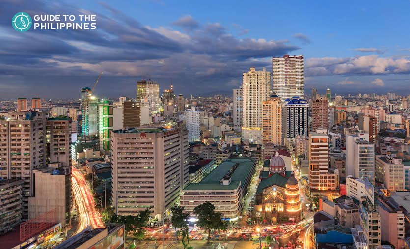 Cityscape of Manila at night 