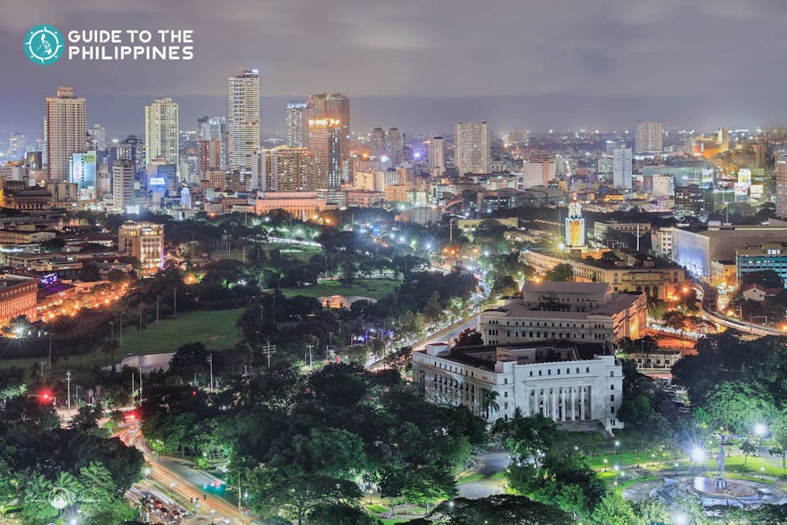 Aerial view of the National Museum of the Philippines in Manila, Philippines