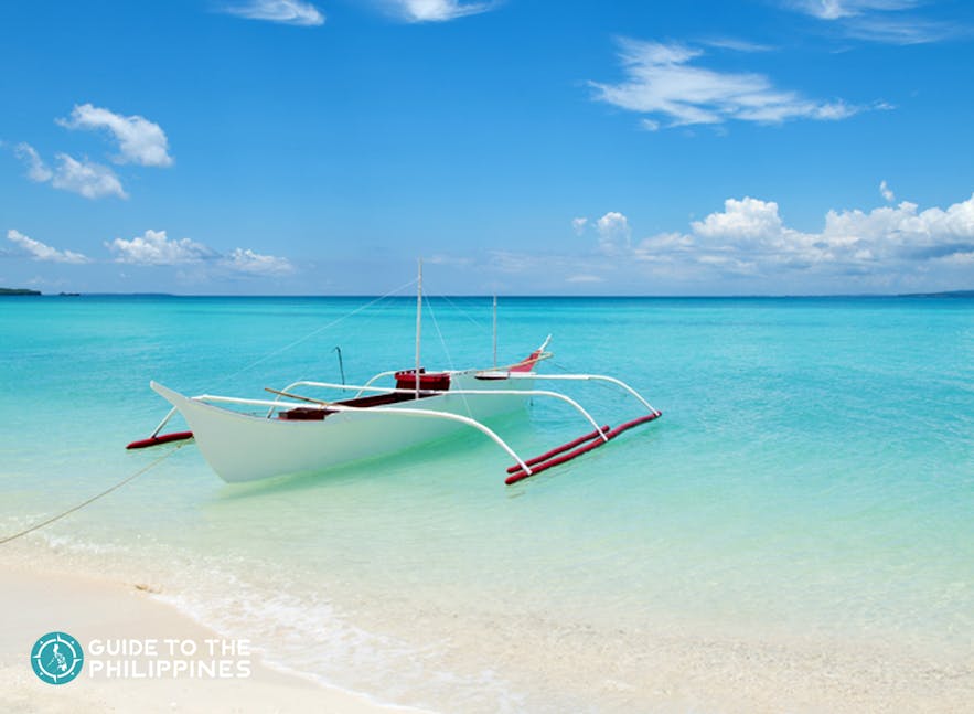 Powdery white sand and turquoise waters of Bantayan Island