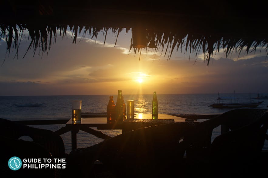 Beer and drinks by the beaches of Moalboal, Cebu