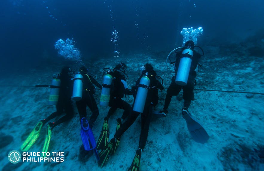 Group of divers in Mactan, Cebu