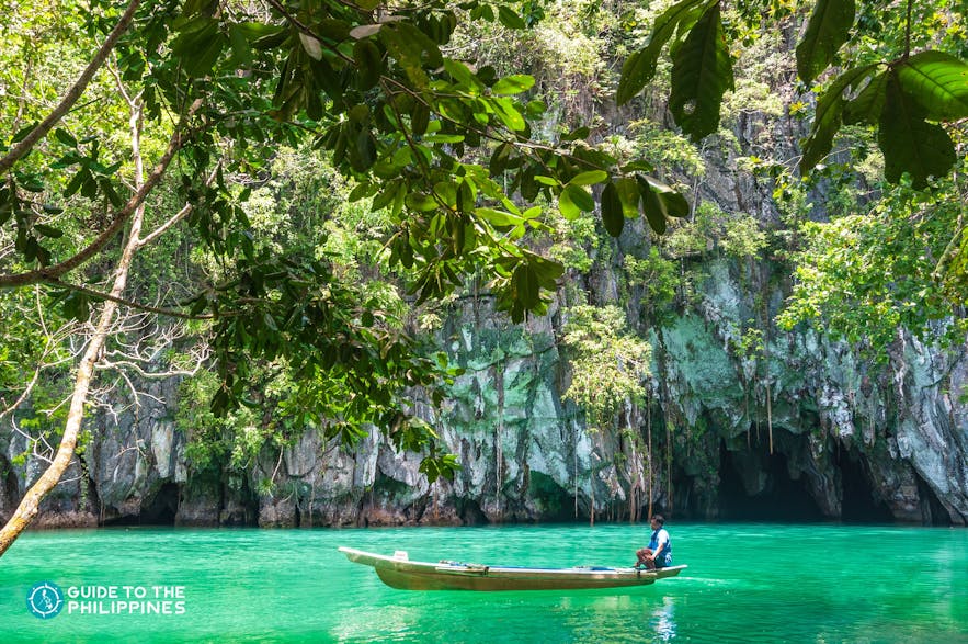 Boatman coming from the Puerto Princesa Underground River