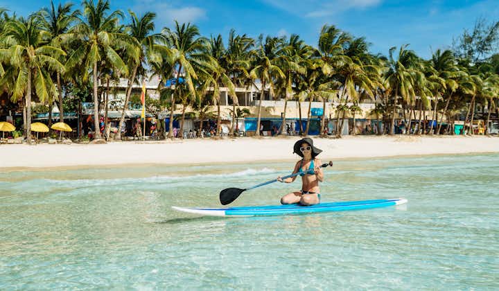 Paddle Boarding in White Sands of Boracay