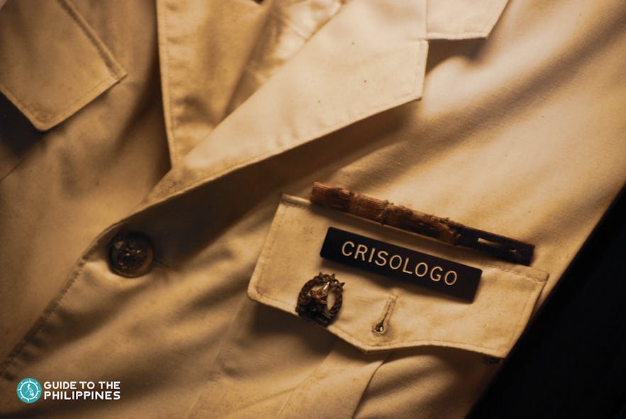 Preserved clothing of late Cong. Crisologo with his nameplate