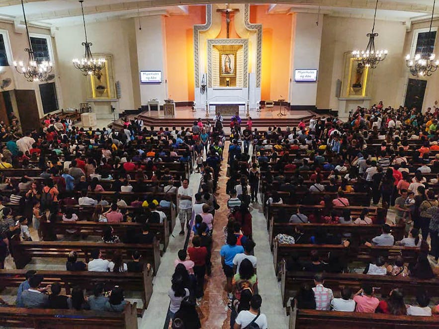 Ash Wednesday at the Guadalupe Church in Makati