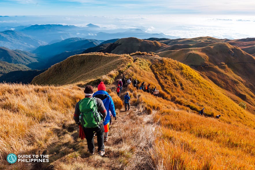 Hikers at Mt. Pulag in Benguet, Philippines