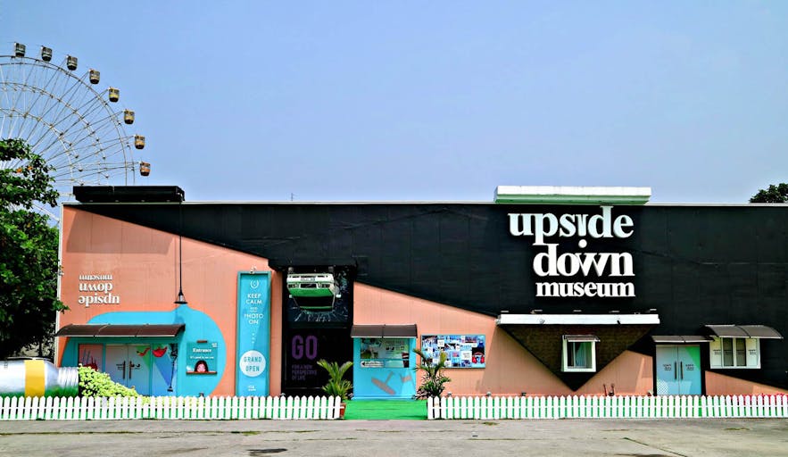 Facade of the Upside Down Museum