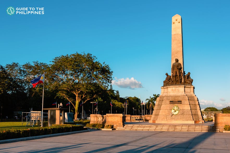 Sunset view at Rizal Park, also known as Luneta Park, in Manila