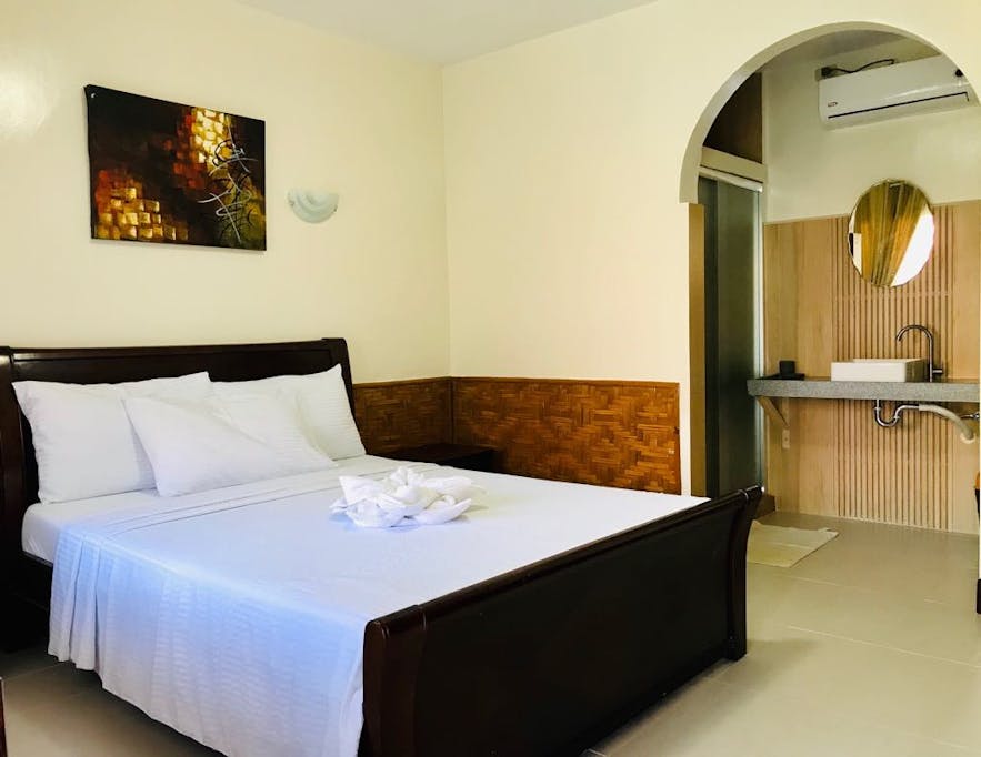 Bedroom in Coucou Bar hotel and restaurant in Bantayan Island Cebu