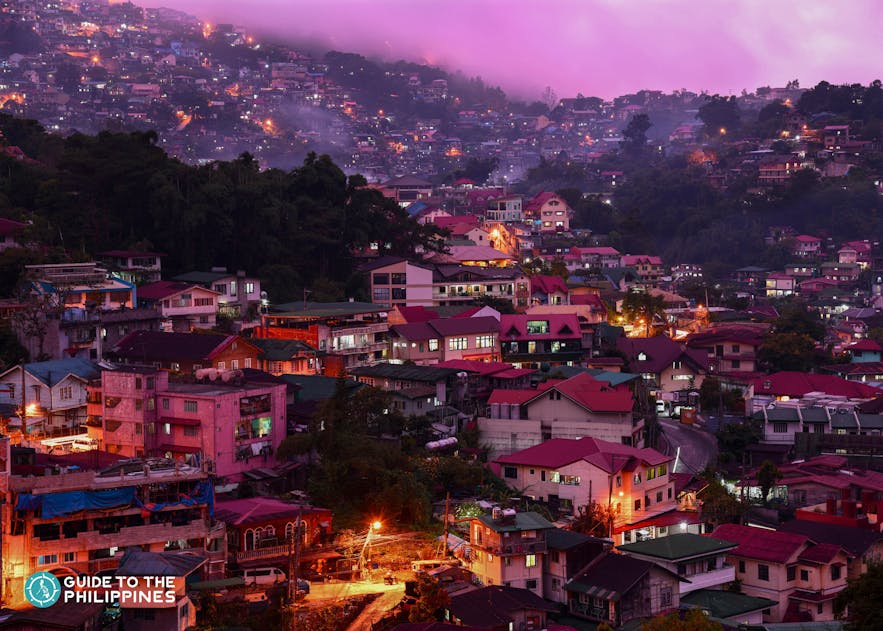 Chilly dusk in Baguio City, Philippines