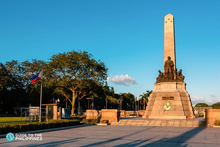 Sunset view of Rizal Park in Ermita, Manila
