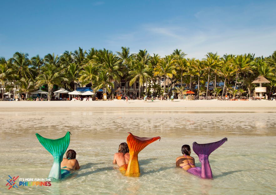 Lounge at the White Beach, Boracay like a mermaid