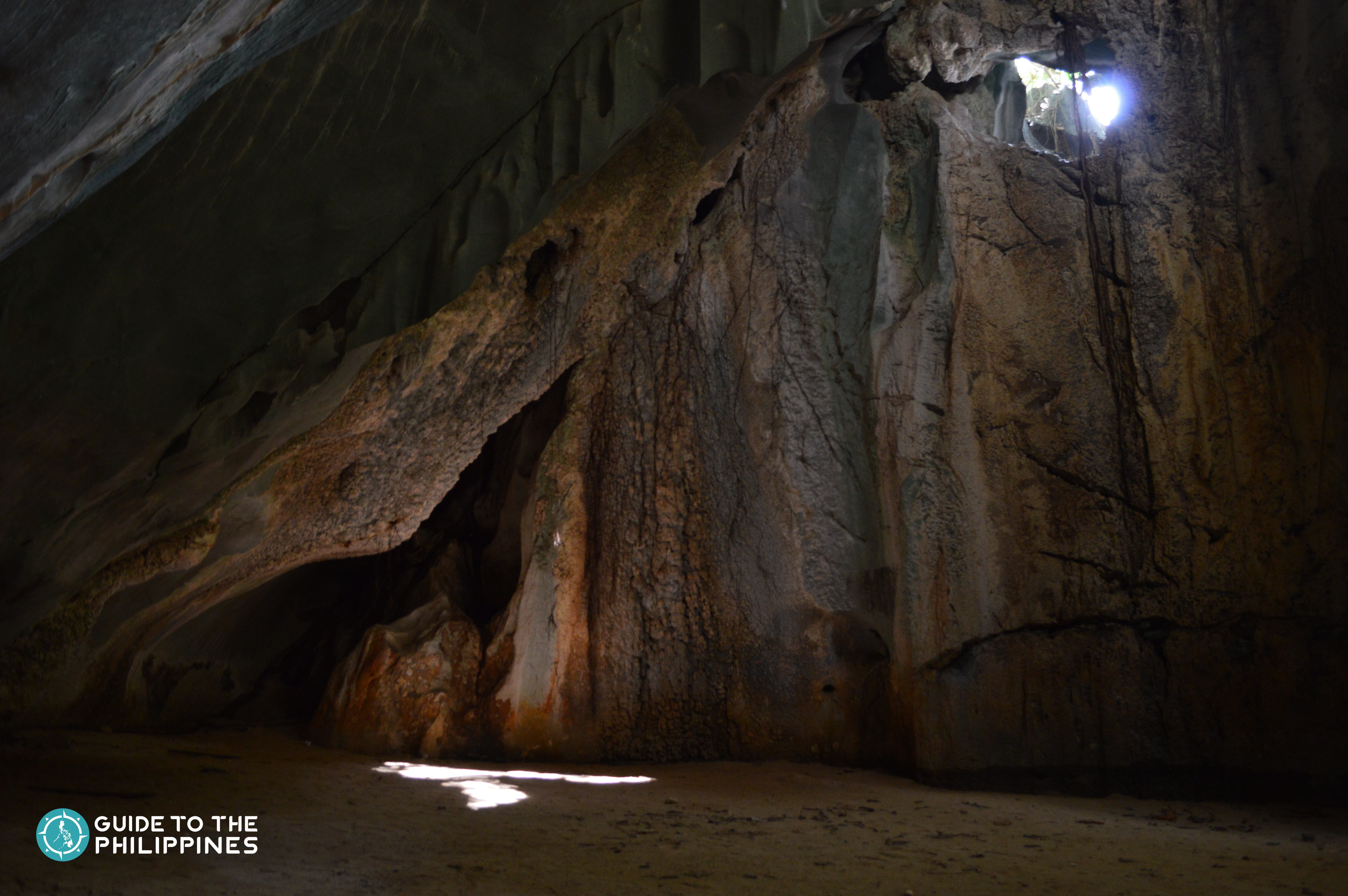 Inside the Cudugnon Cave in El Nido Palawan