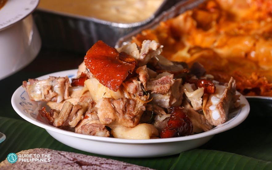 Philippine lechon on a plate