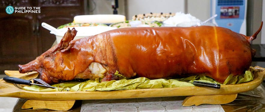 A roasted pig is called lechon in the Philippines