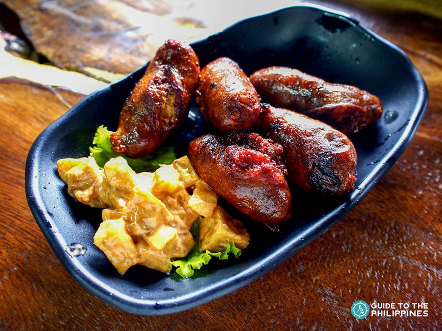 Longganisa with egg is a popular breakfast in the Philippines