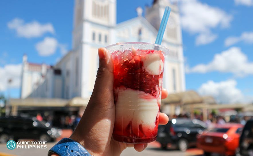 Strawberry taho in Baguio, Philippines