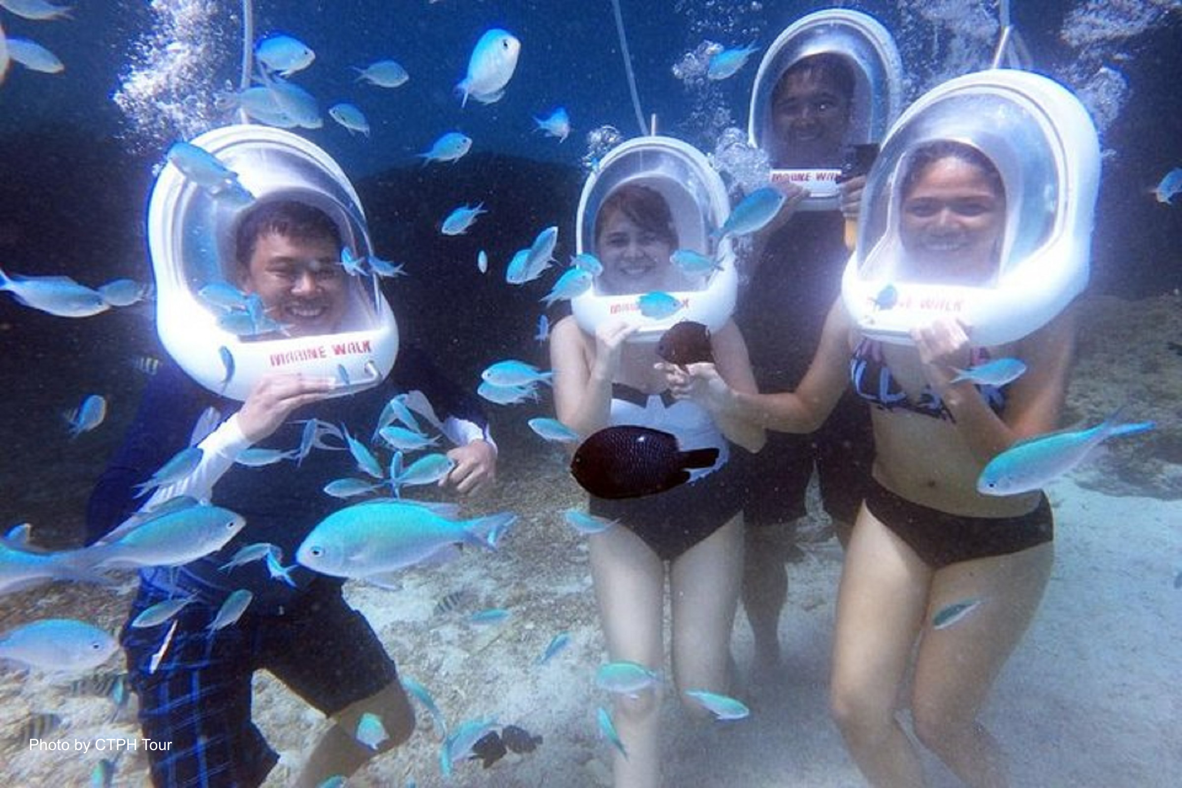 Boracay Island Hopping & Helmet Diving Shared Tour with Lunch, Kawa Hot Bath & Snorkeling Gear