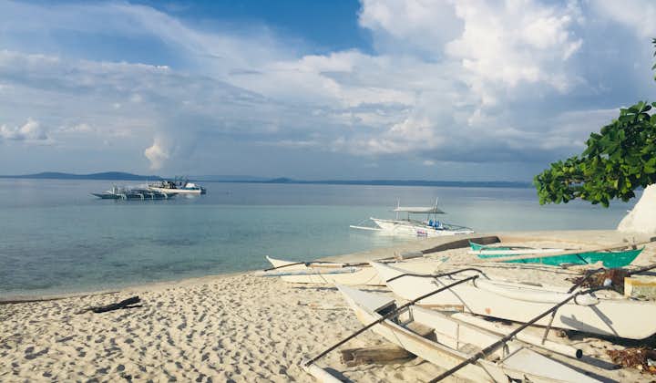 Sunny day at a Bohol beach in Pamilacan Island