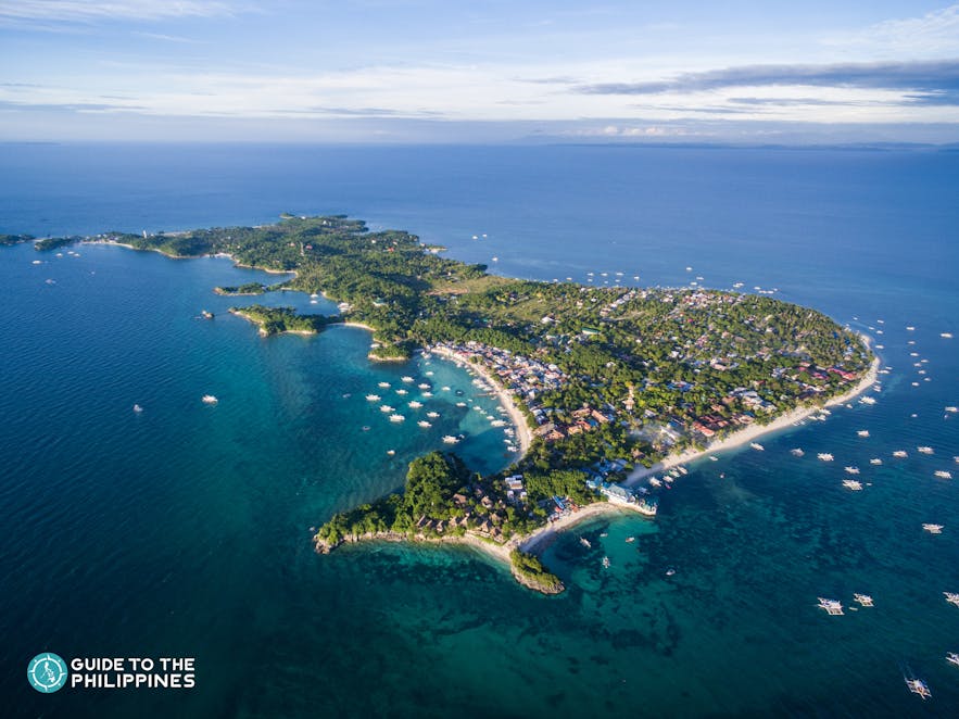Aerial view of Malapascua Island