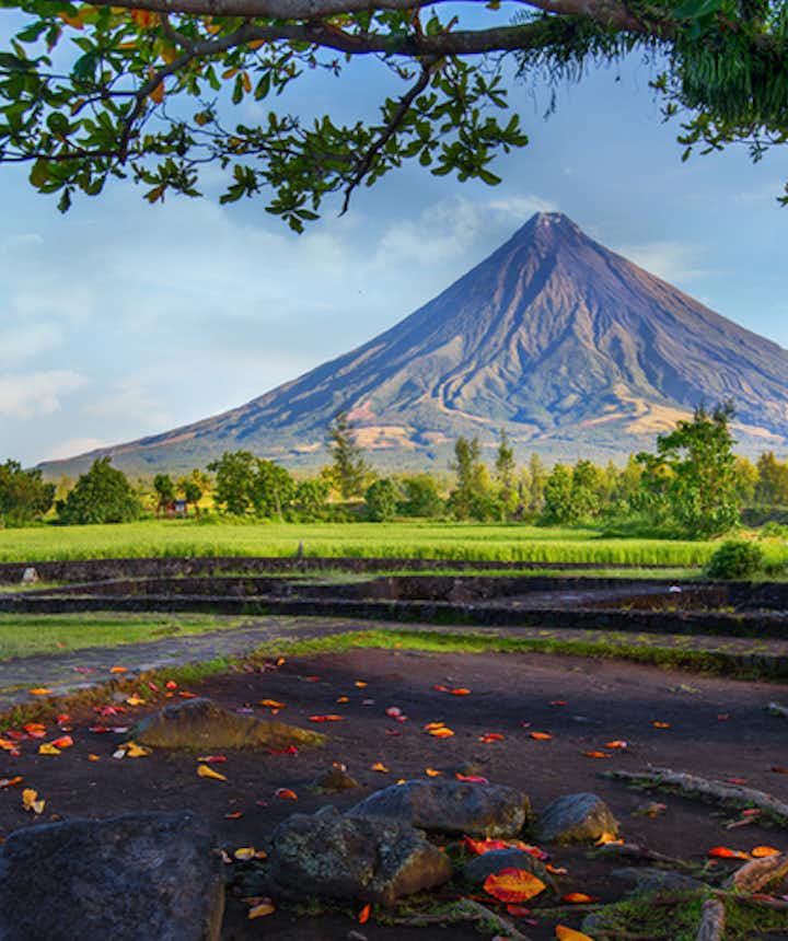 View of the majestic Mt. Mayon in Legazpi City, Albay
