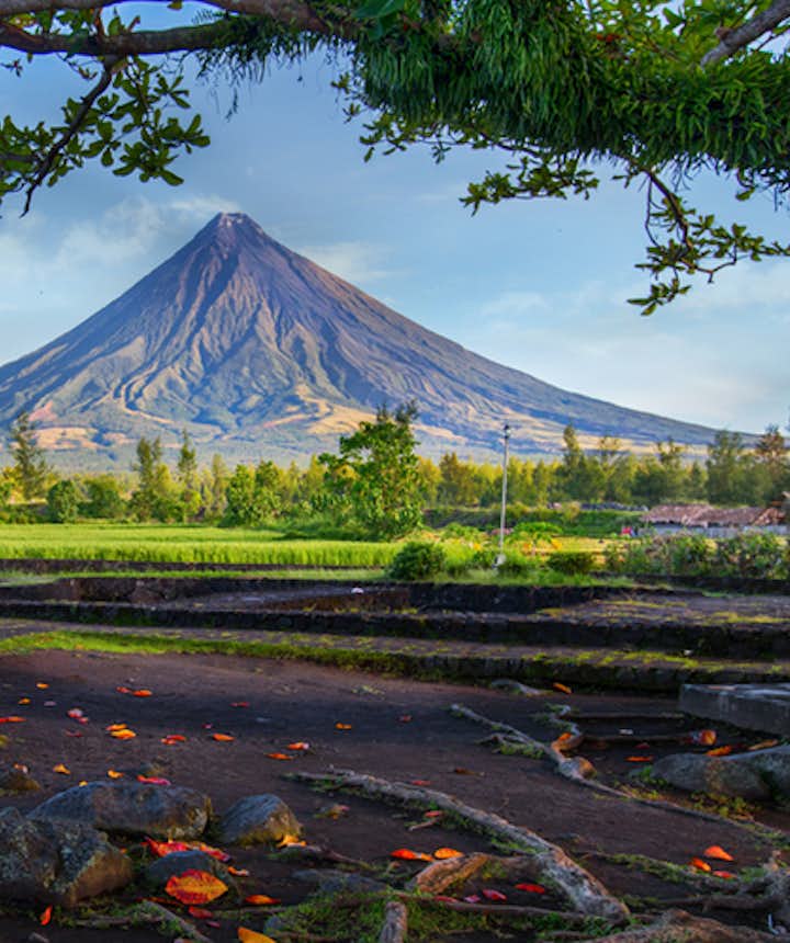 View of the majestic Mt. Mayon in Legazpi City, Albay