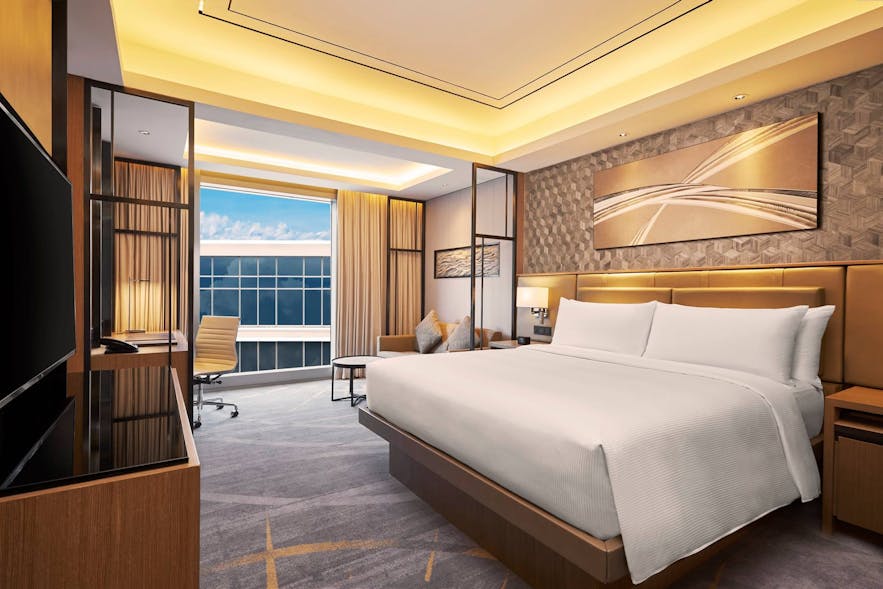A guest room in Hilton Manila