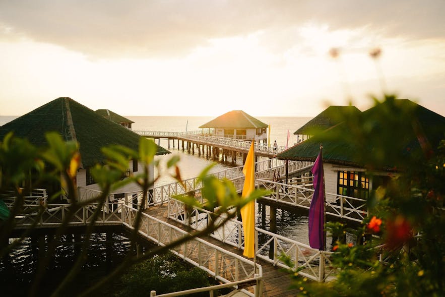 Sunset view in Stilts Calatagan Beach Resort