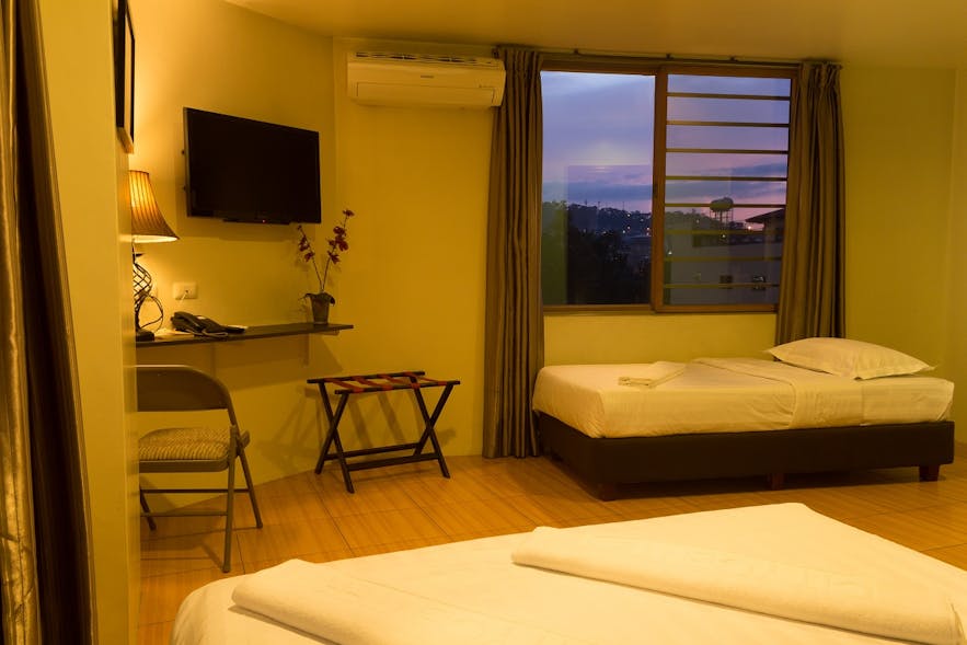 A room of City Center Hotel with overlooking view of Baguio 