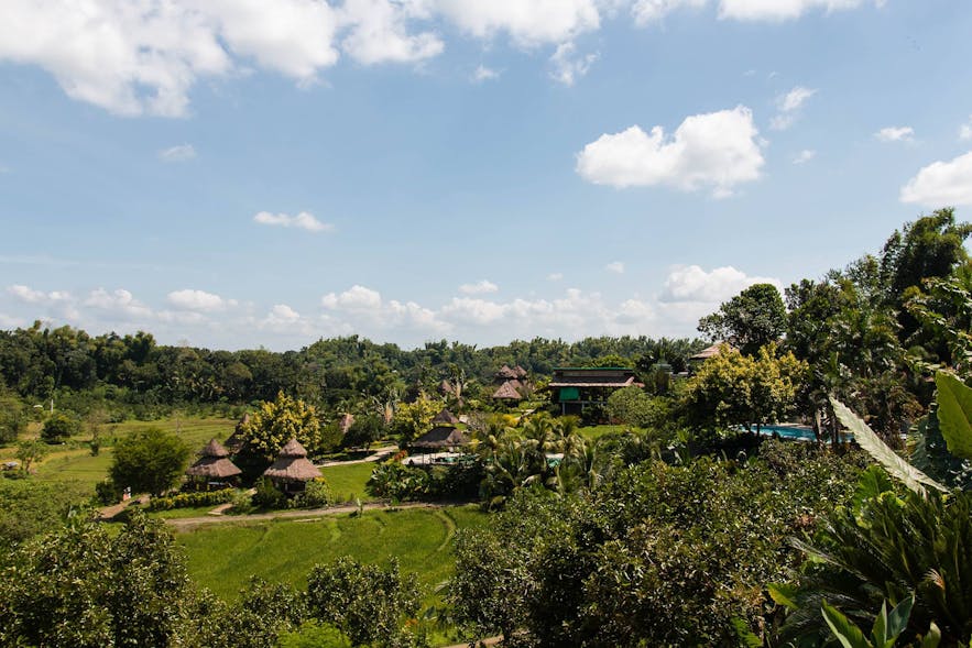 Wide view of the green landscape in Damires Hills Resort in Iloilo