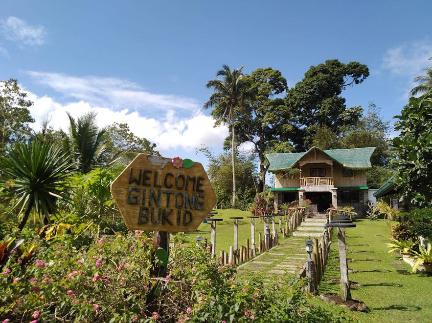 Welcome signage in Gintong Bukid
