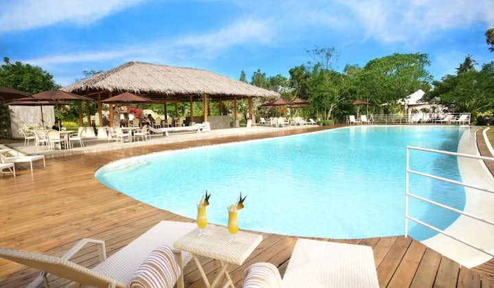Beautiful pool area in Donatela Resort in Bohol