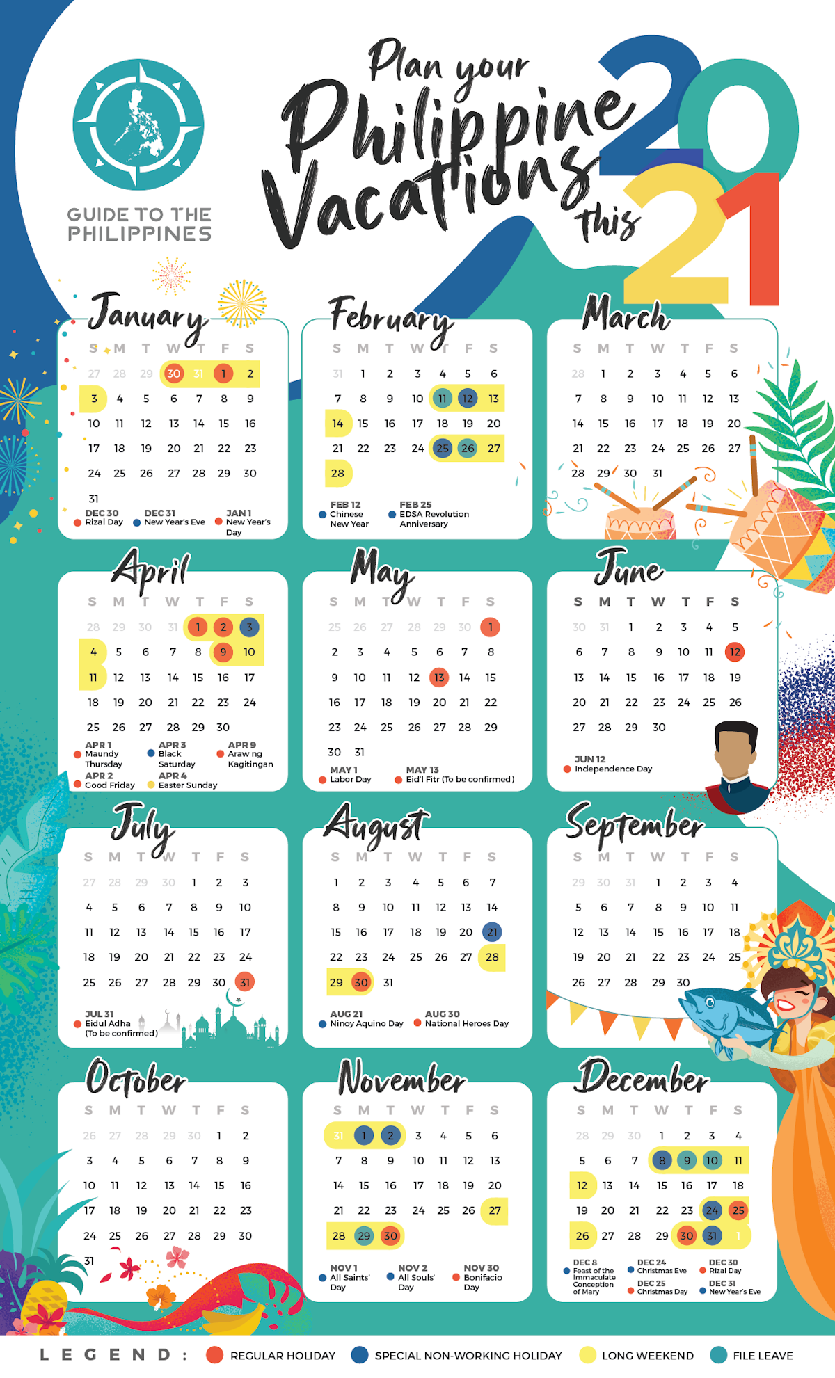Philippines 2021 Holidays, Long Weekends, and Top Festivals Guide to